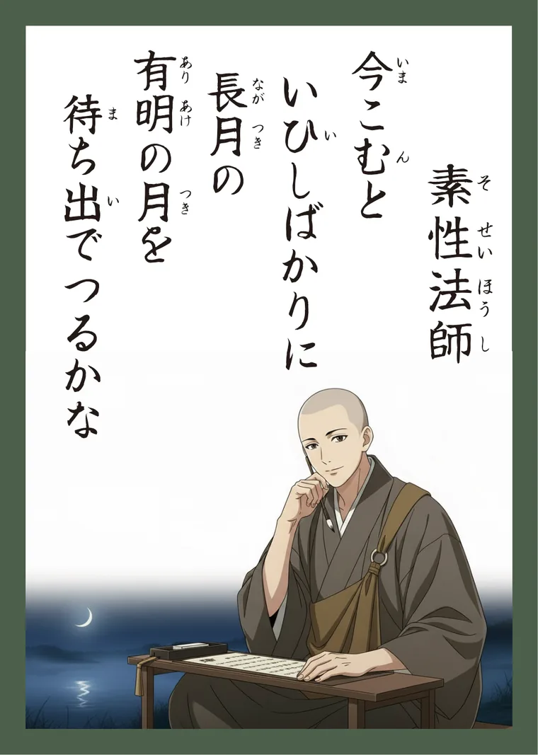 百人一首21番 素性法師 の読み札