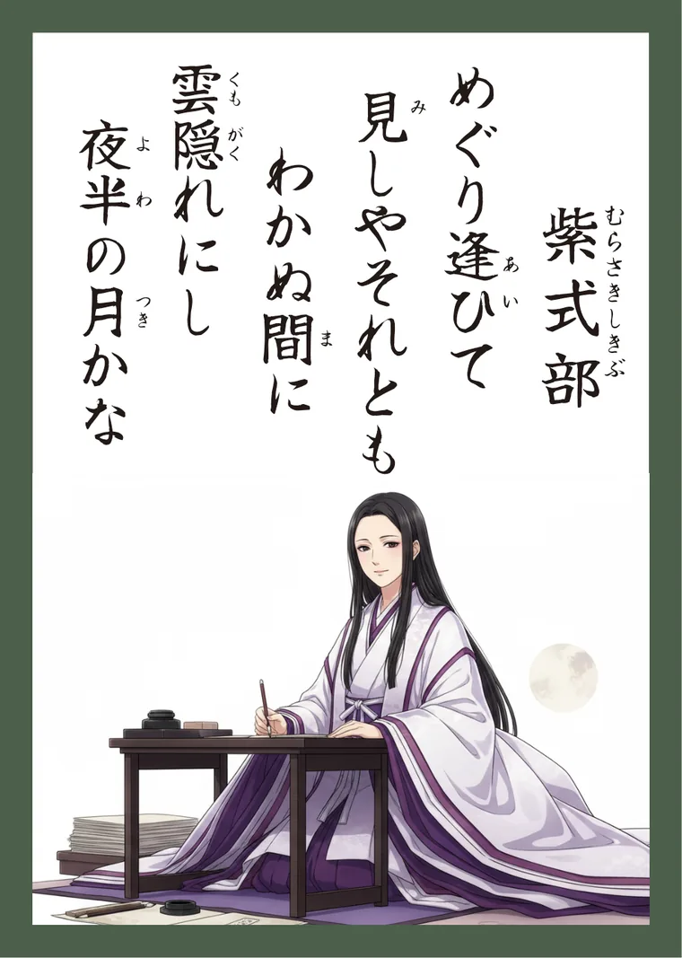 百人一首57番 紫式部 の読み札