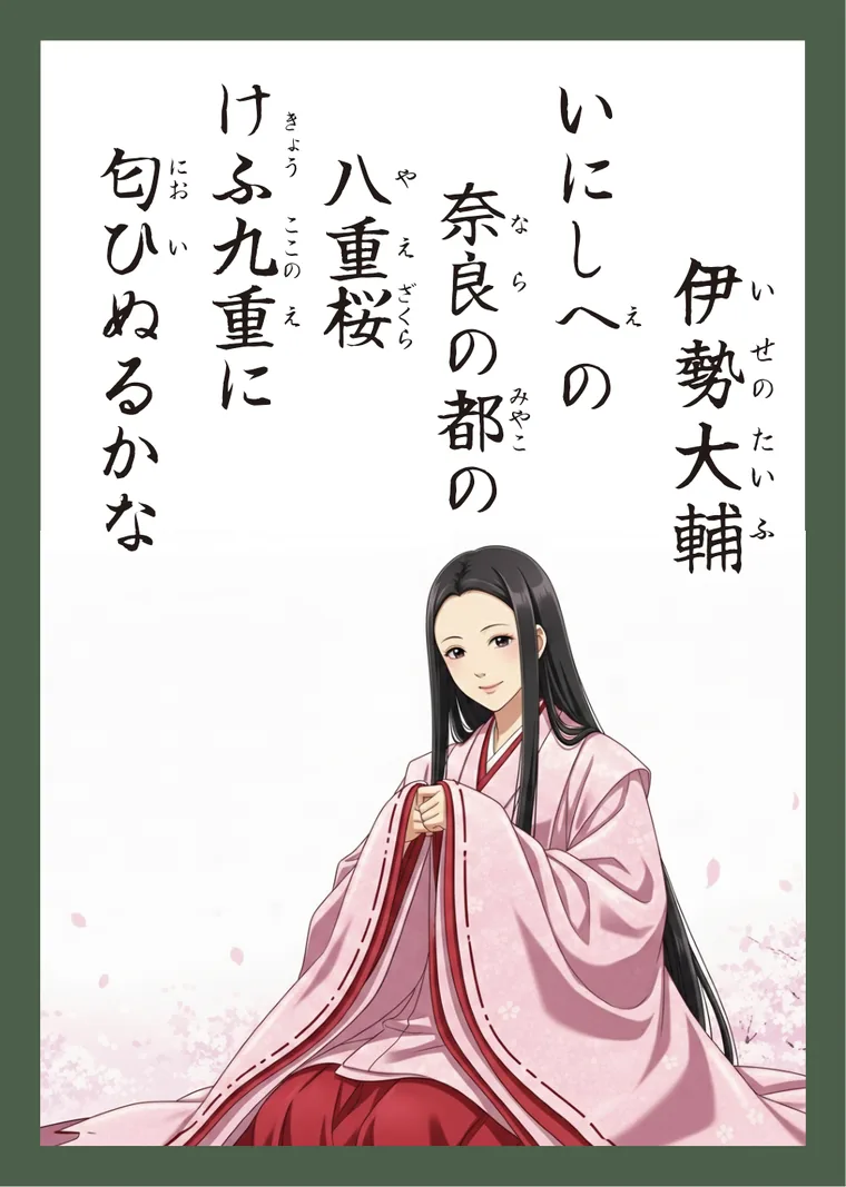 百人一首61番 伊勢大輔 の読み札